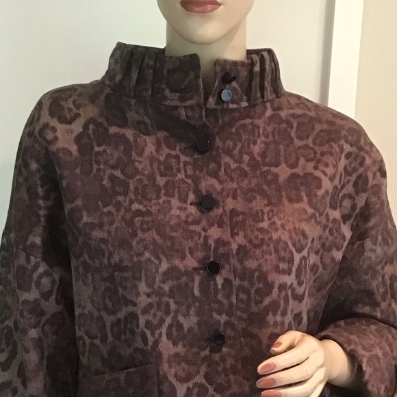 Alexander Wang Leopard Print Wool Blend Jacket L - Picture 2 of 5